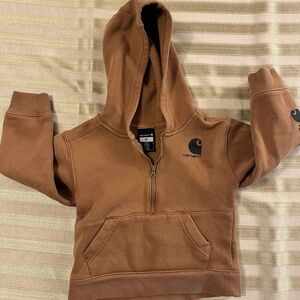 Carhartt Kids Tan Half-Zip Hoodie